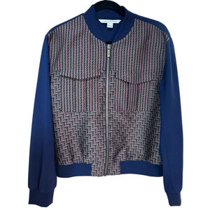 Diane Von Furstenberg DVF Wool Blend Bomber Jacket Large